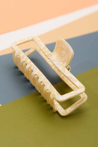 EXTRA LARGE CELLULOSE HAIR CLAW CLIPS | 40H497: CREAM TORT