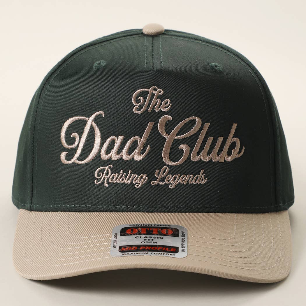 The Dad Club Raising Legends Embroidered Trucker Hat: DKGRN/NATL / ONE SIZE