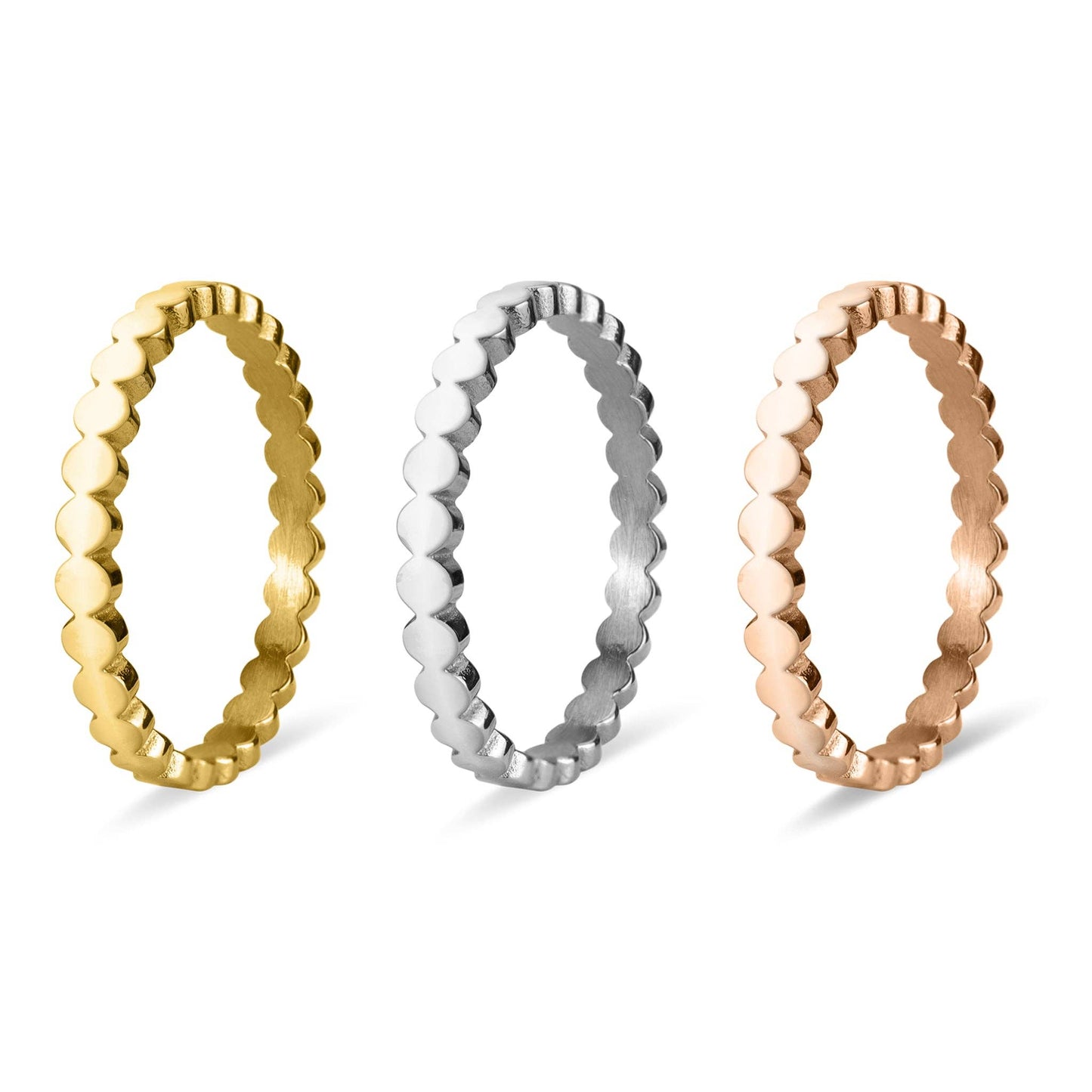 Flat Circle Stacking Ring: Gold / 6