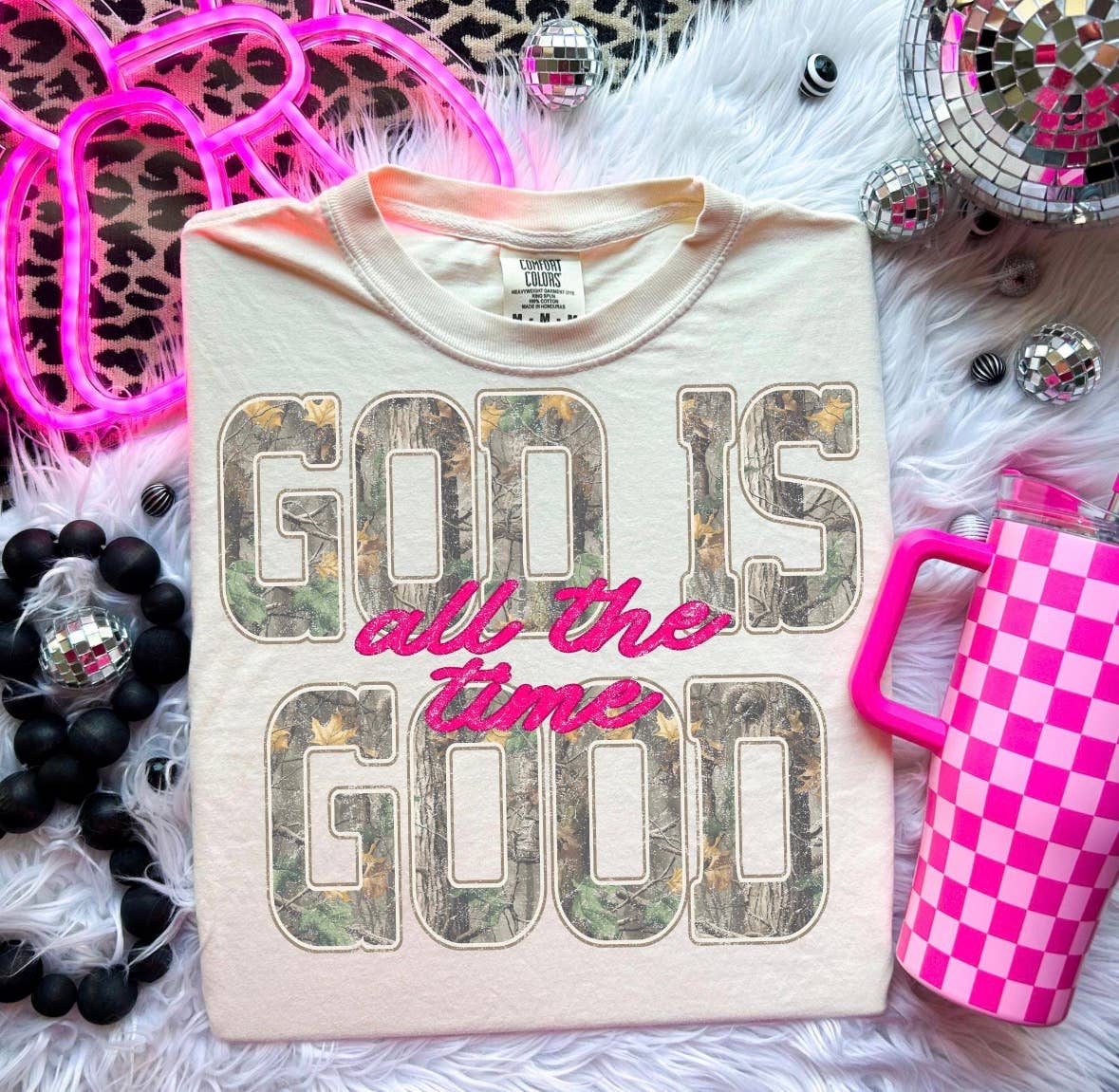 God Is Good All The Time Tee (Ivory): S