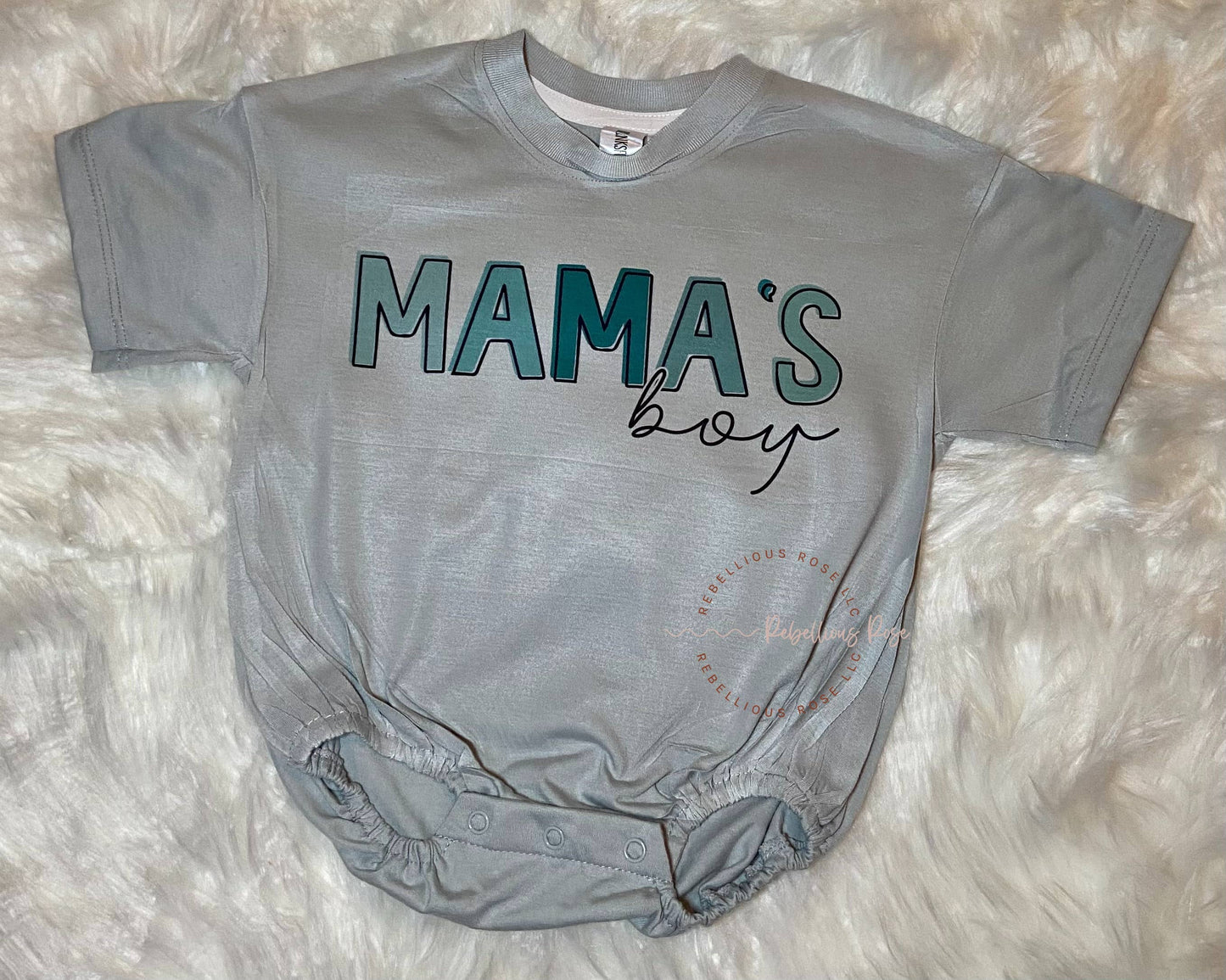 Mama's Boy Oversized Baby Bubble Romper: 2T