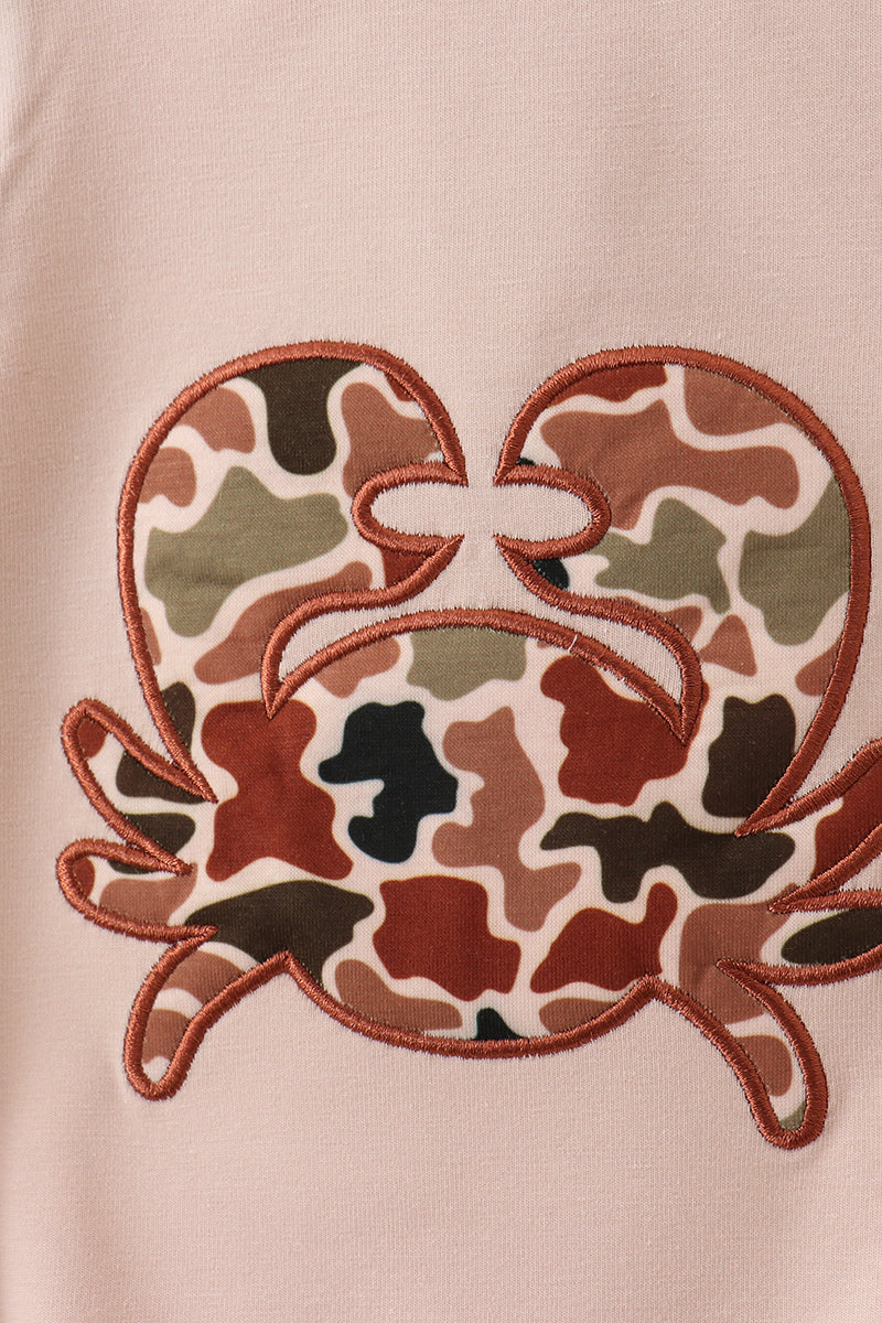 Camouflage crab applique bubble