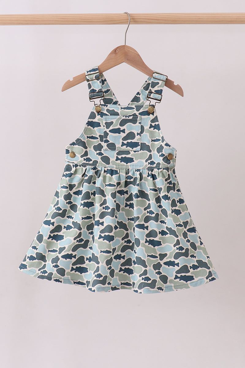 Camouflage denim dress
