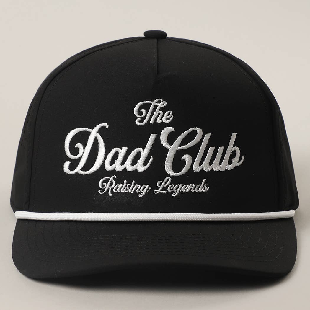 THE DAD CLUB Embroidered Premium Materials Trucker Hat: SAND / One Size