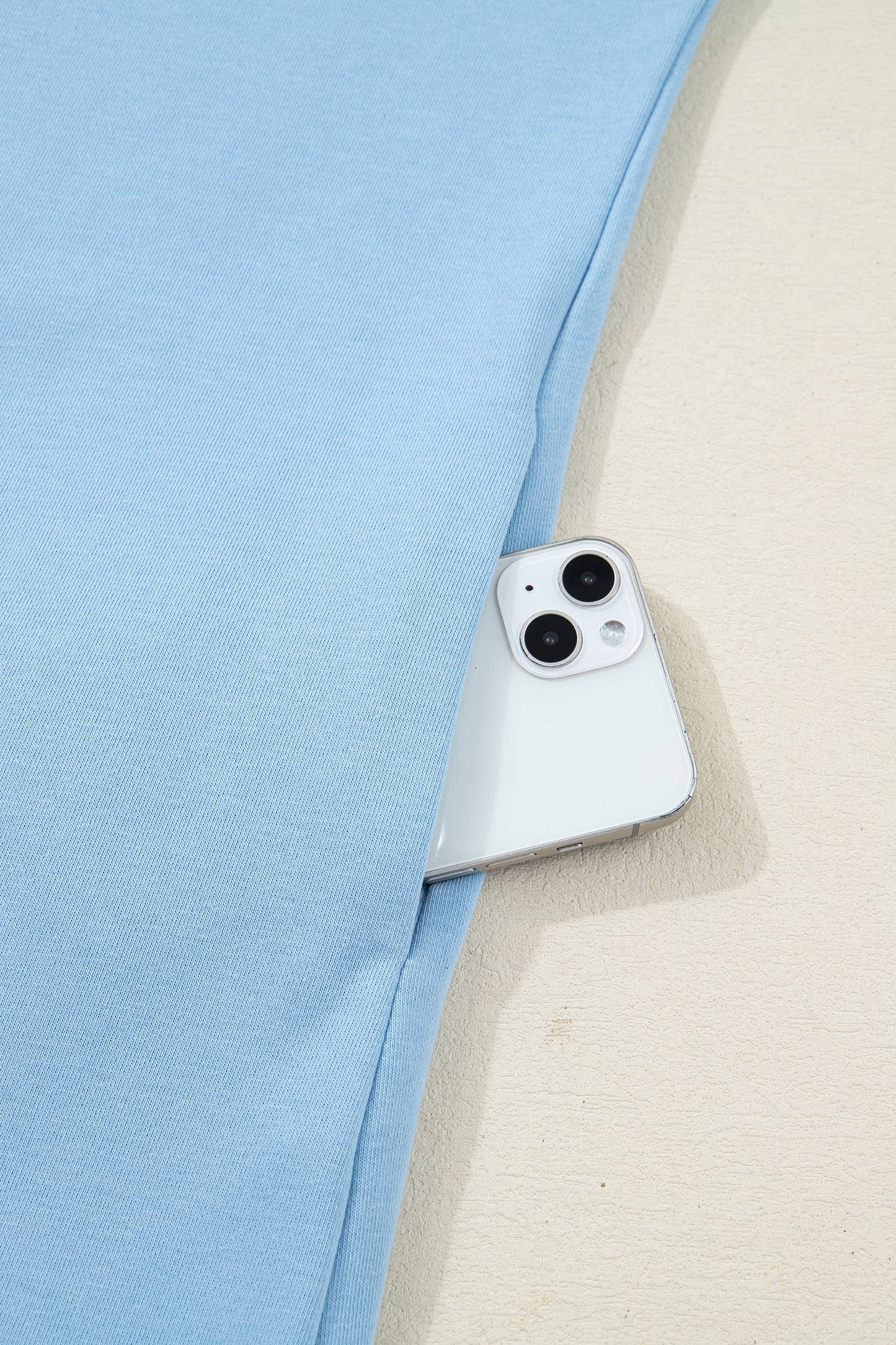 Button Polo Collar Short Sleeve Scallop Hem Mini Dress S-4X: Beau Blue / Plus-1X
