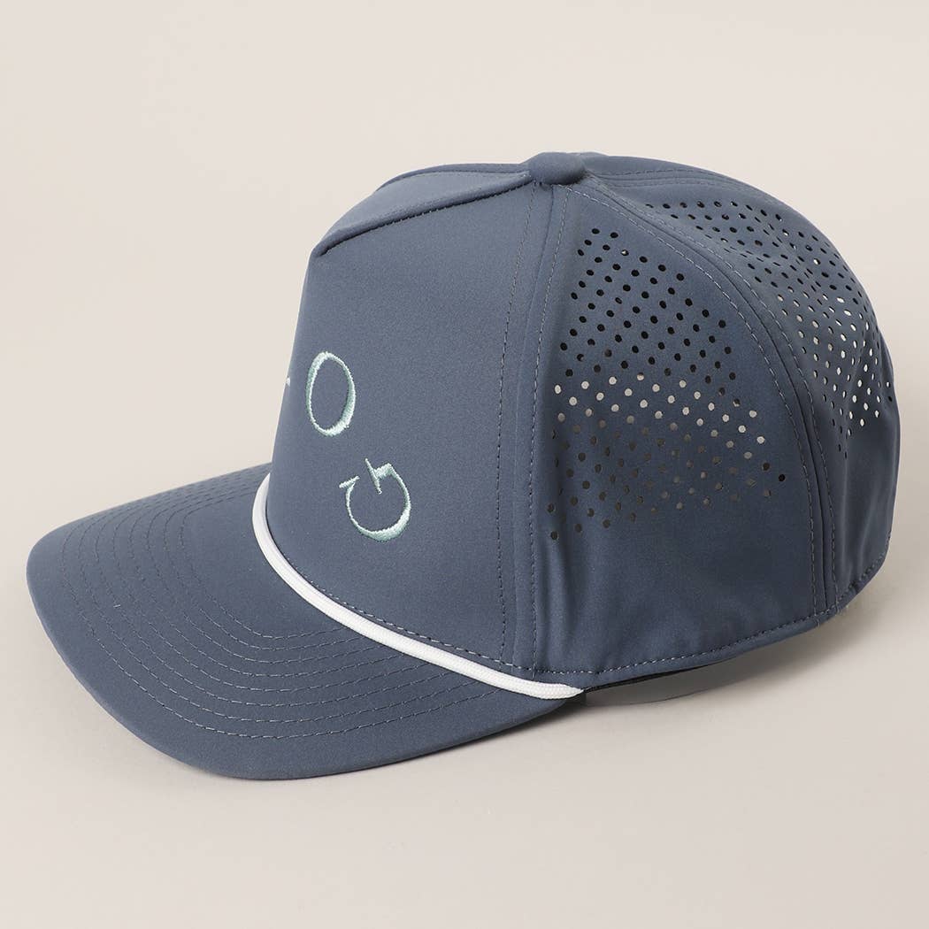 GOLF Upside Down Solid Color Premium Materials Trucker Hat: NAVY/SAGE / One Size