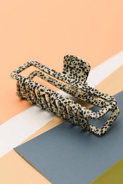 EXTRA LARGE CELLULOSE HAIR CLAW CLIPS | 40H497: CREAM TORT