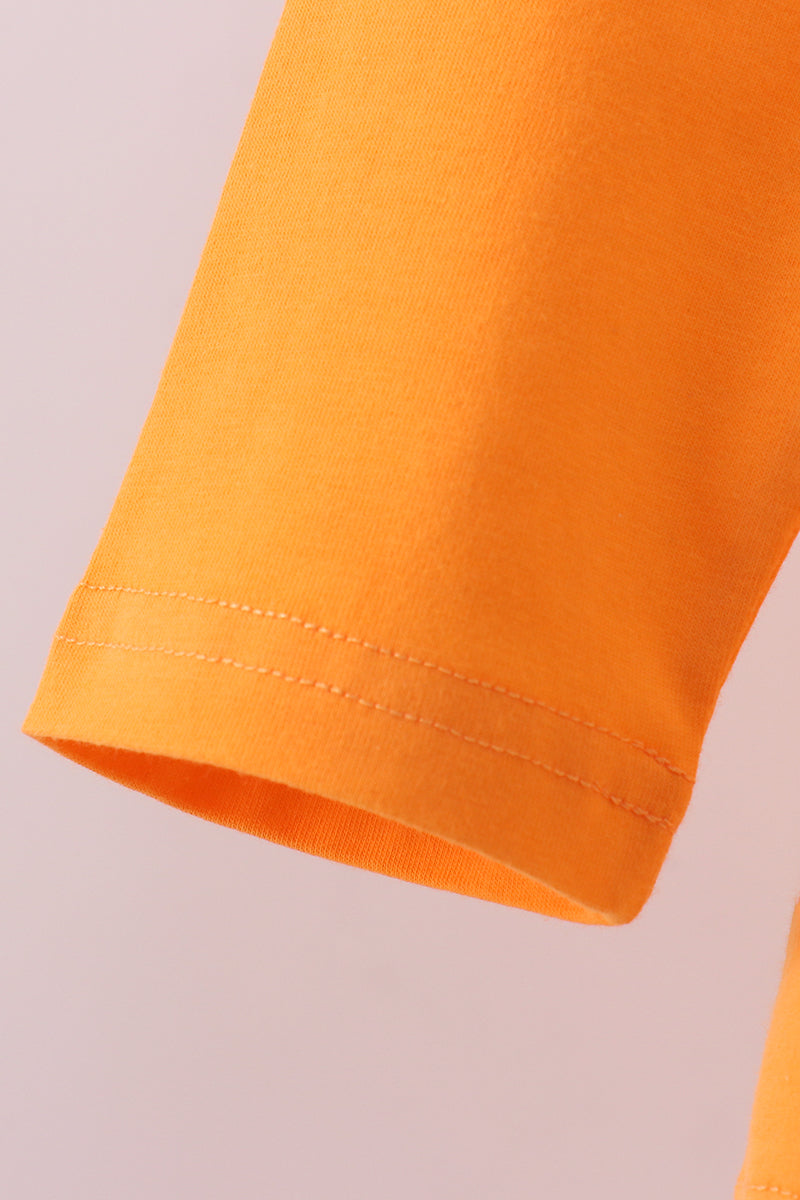 Premium Orange Tennessee puppy applique top