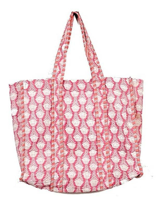 Organic Reversible Quilted Tote Bag | 40P575: Pink