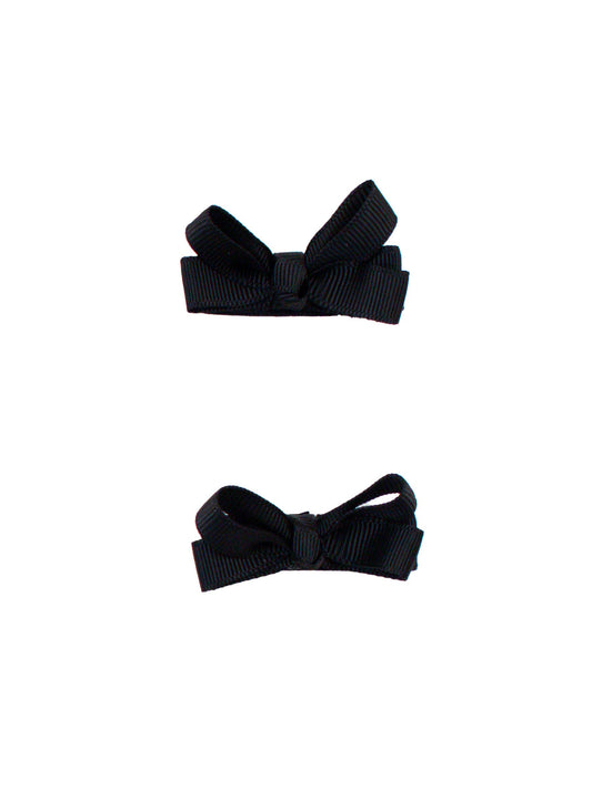 Black Small Bow Clip