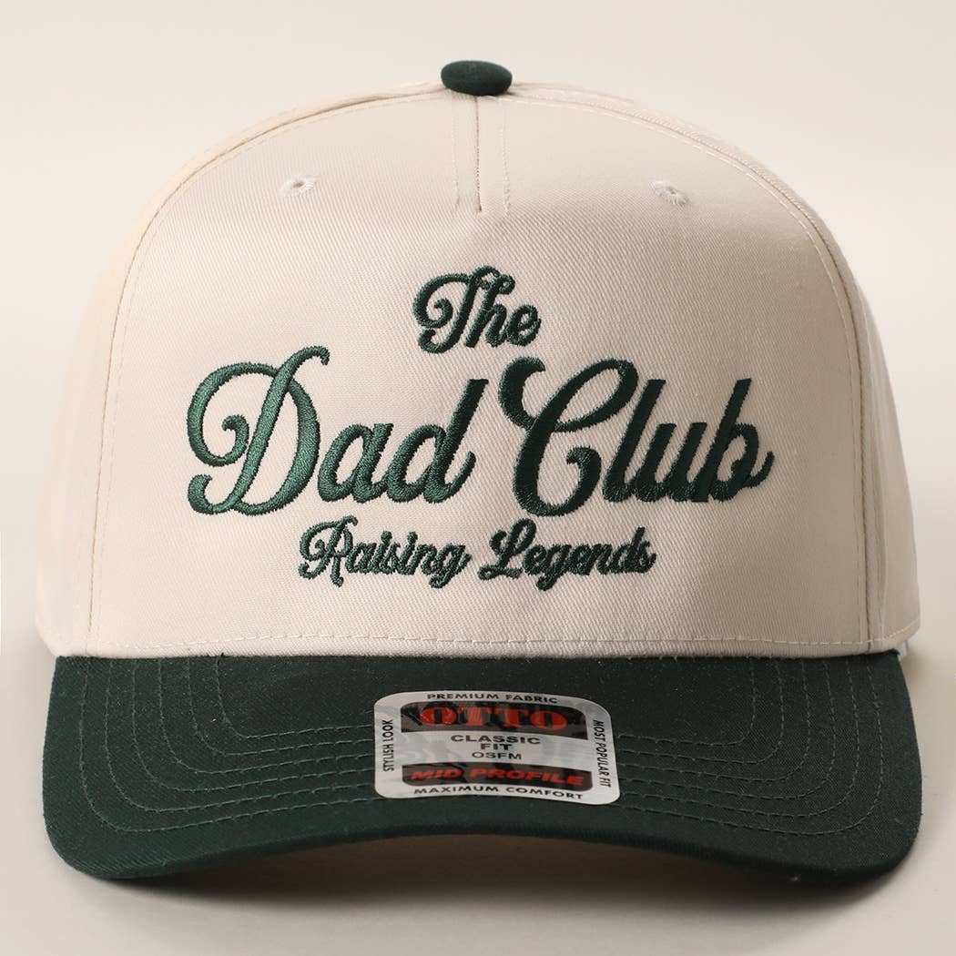 The Dad Club Raising Legends Embroidered Trucker Hat: DKGRN/NATL / ONE SIZE