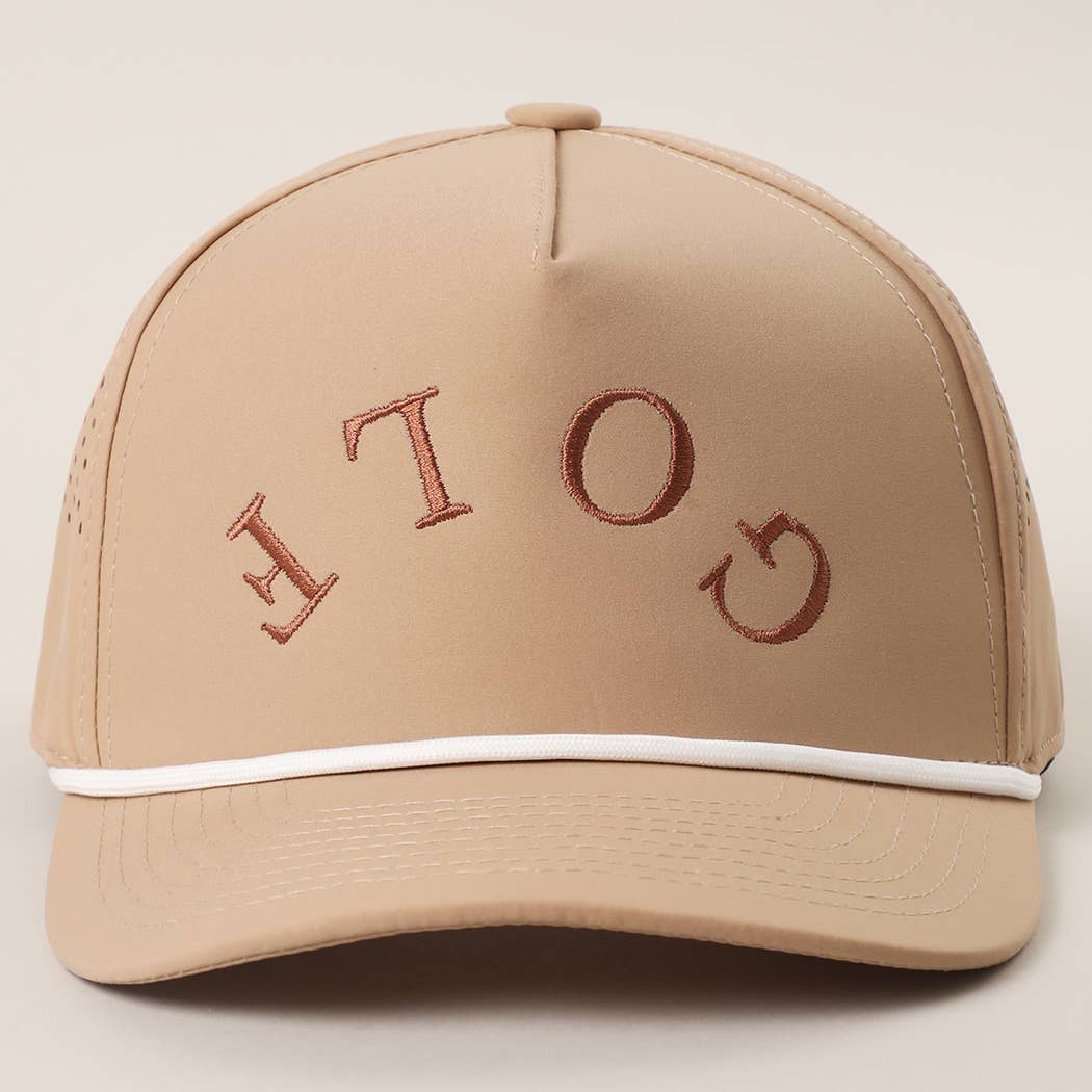 GOLF Upside Down Solid Color Premium Materials Trucker Hat: NAVY/SAGE / One Size