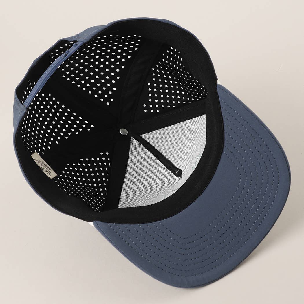 GOLF Upside Down Solid Color Premium Materials Trucker Hat: NAVY/SAGE / One Size