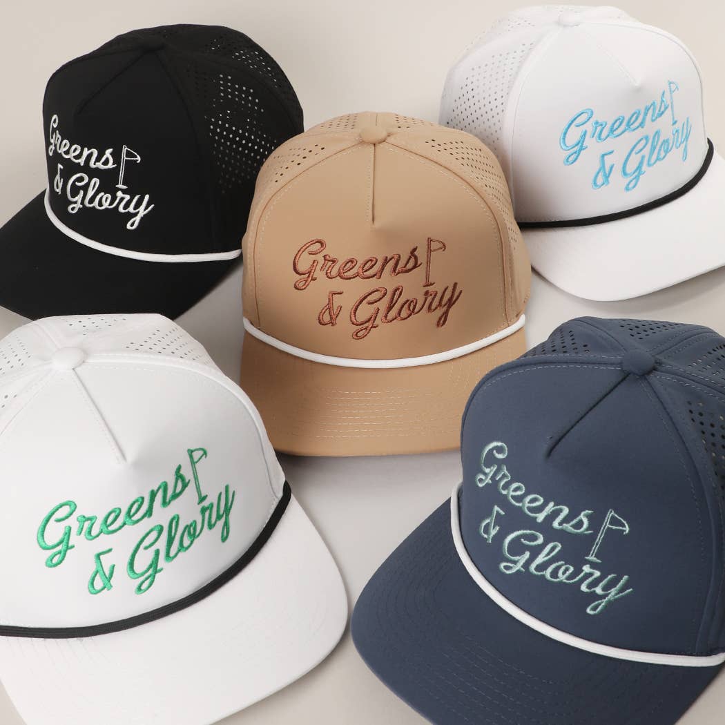 Greens & Glory Solid Color Premium Materials Trucker Hat: BLACK/WHITE / One Size