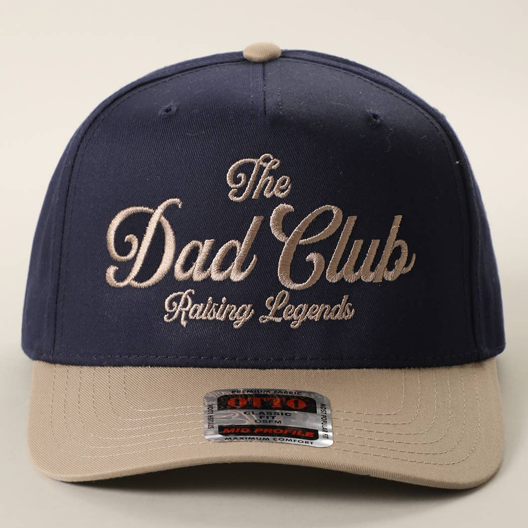 The Dad Club Raising Legends Embroidered Trucker Hat: DKGRN/NATL / ONE SIZE