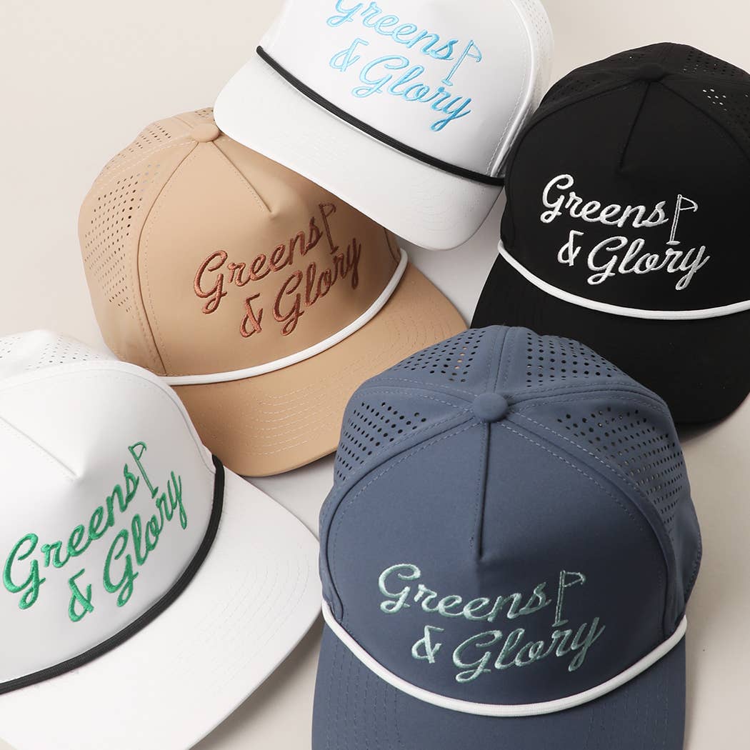Greens & Glory Solid Color Premium Materials Trucker Hat: BLACK/WHITE / One Size
