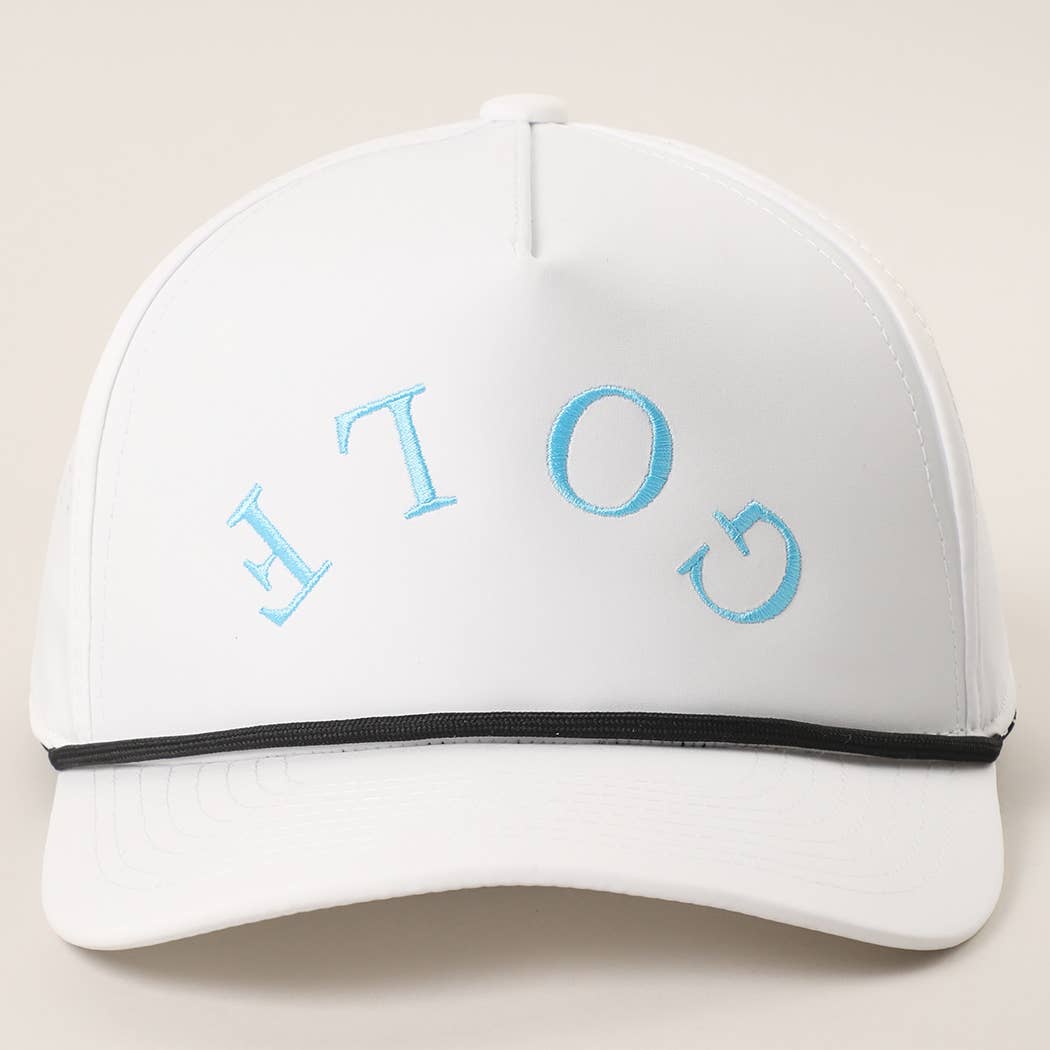 GOLF Upside Down Solid Color Premium Materials Trucker Hat: NAVY/SAGE / One Size