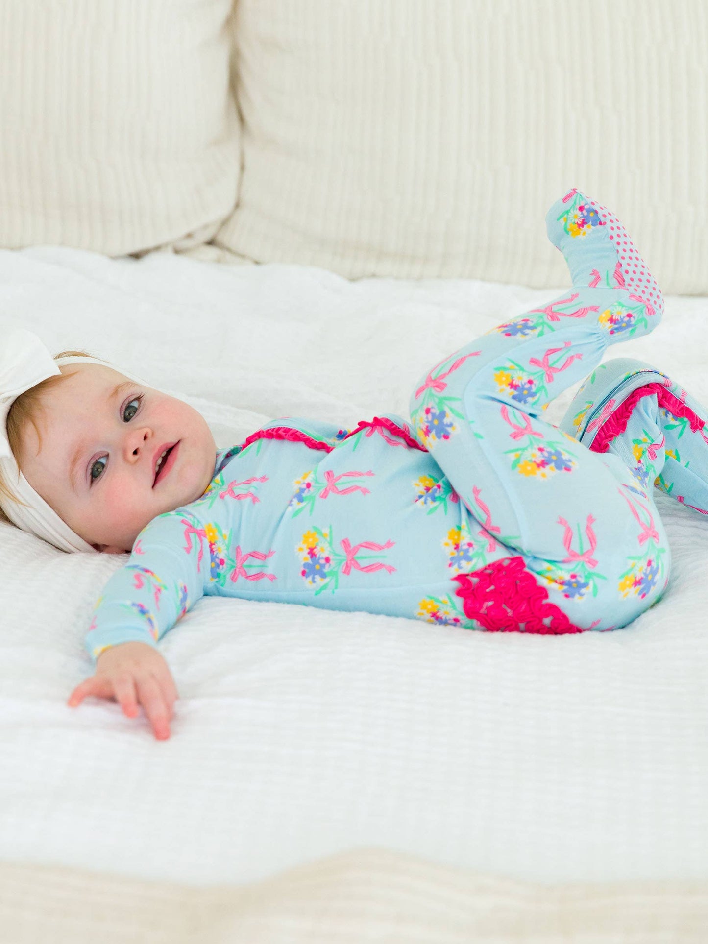 Bows & Bouquets Bamboo Zippy / 6-12m