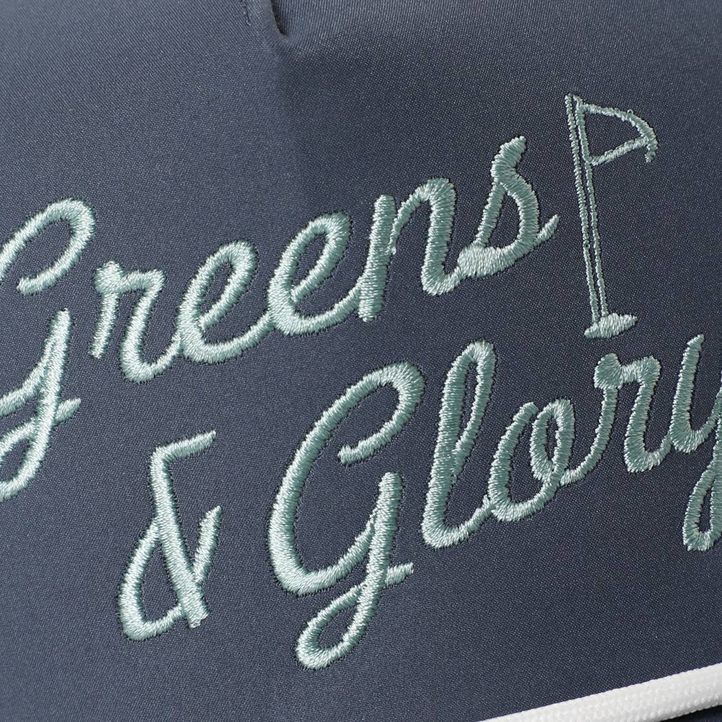 Greens & Glory Solid Color Premium Materials Trucker Hat: BLACK/WHITE / One Size