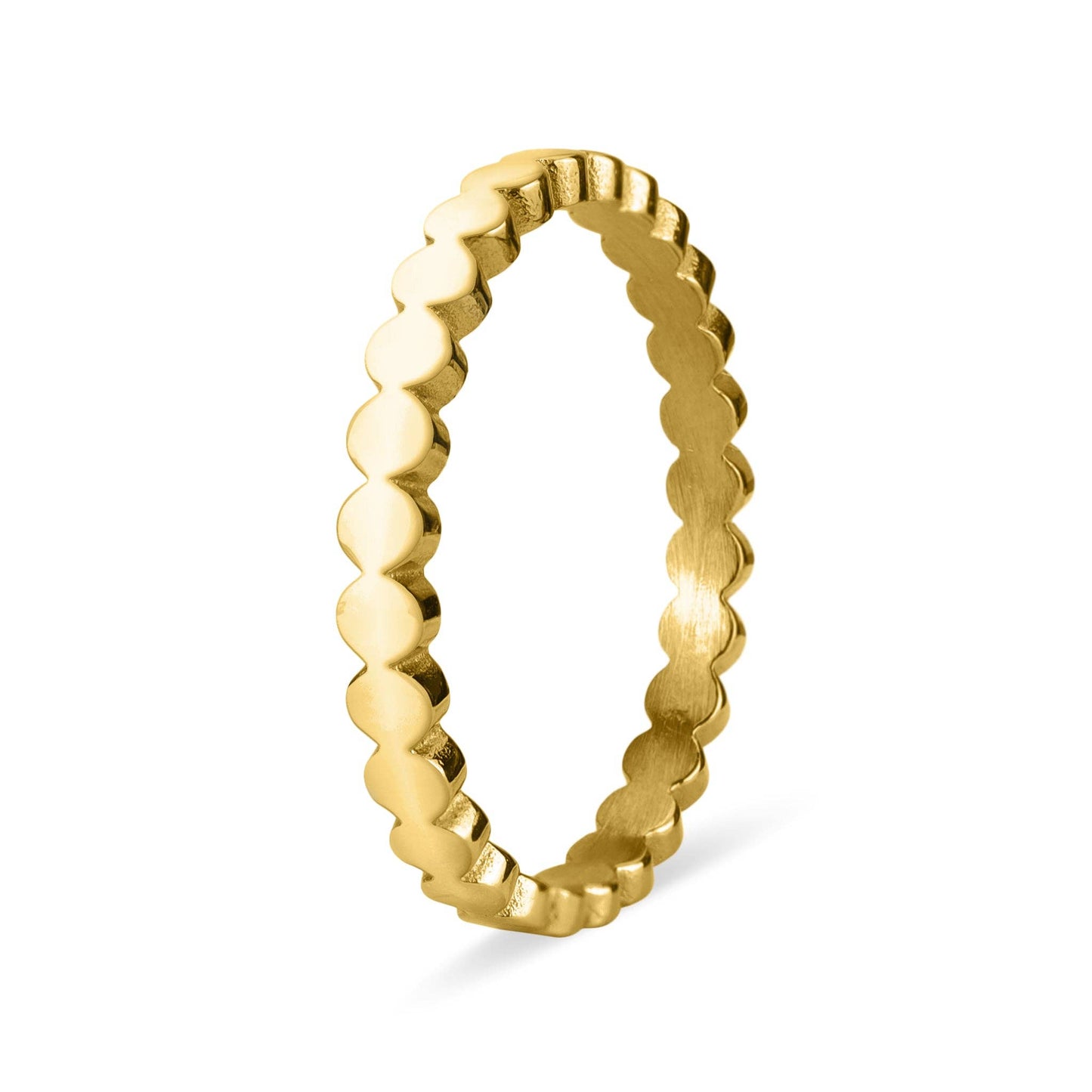 Flat Circle Stacking Ring: Gold / 6