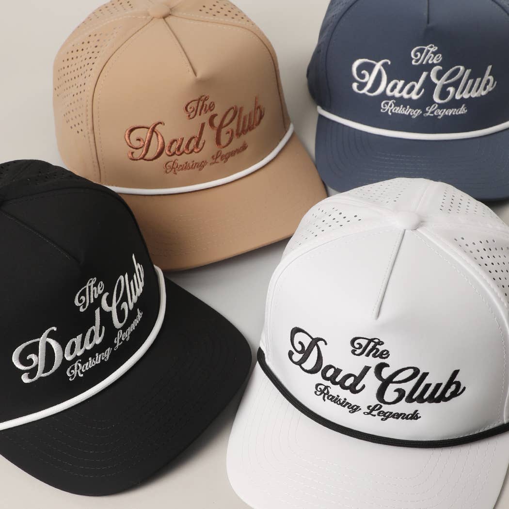 THE DAD CLUB Embroidered Premium Materials Trucker Hat: SAND / One Size