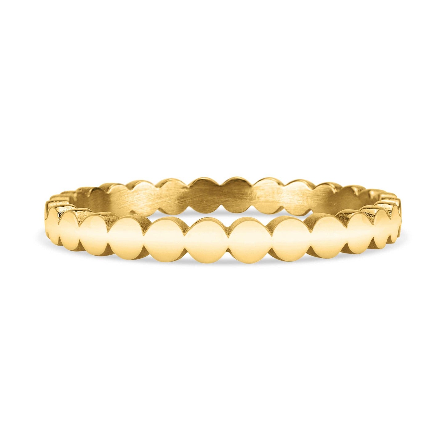 Flat Circle Stacking Ring: Gold / 6