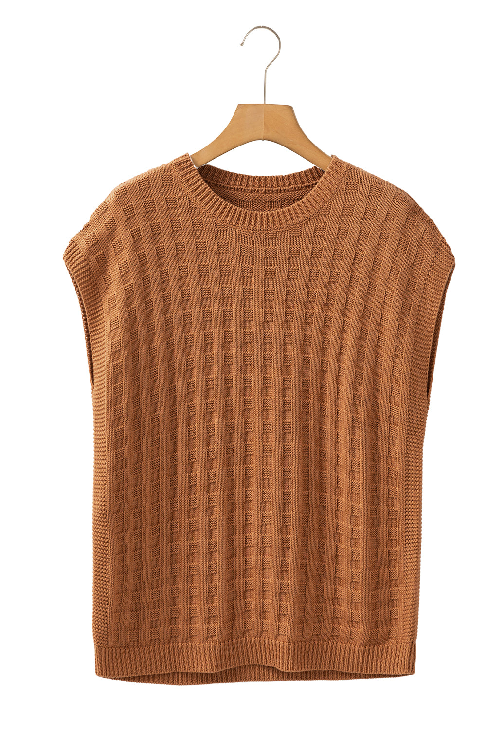 Round Neck  Sleeve Sweater Vest
