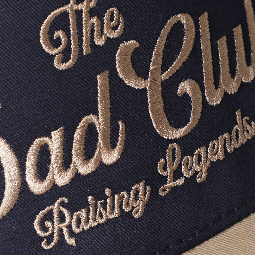 The Dad Club Raising Legends Embroidered Trucker Hat: DKGRN/NATL / ONE SIZE