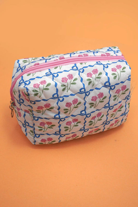 FLORAL TOILE PATTERN MAKEUP COSMETIC POUCH BAG | 40P562: G