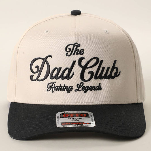 The Dad Club Raising Legends Embroidered Trucker Hat: BLK/NATL / ONE SIZE