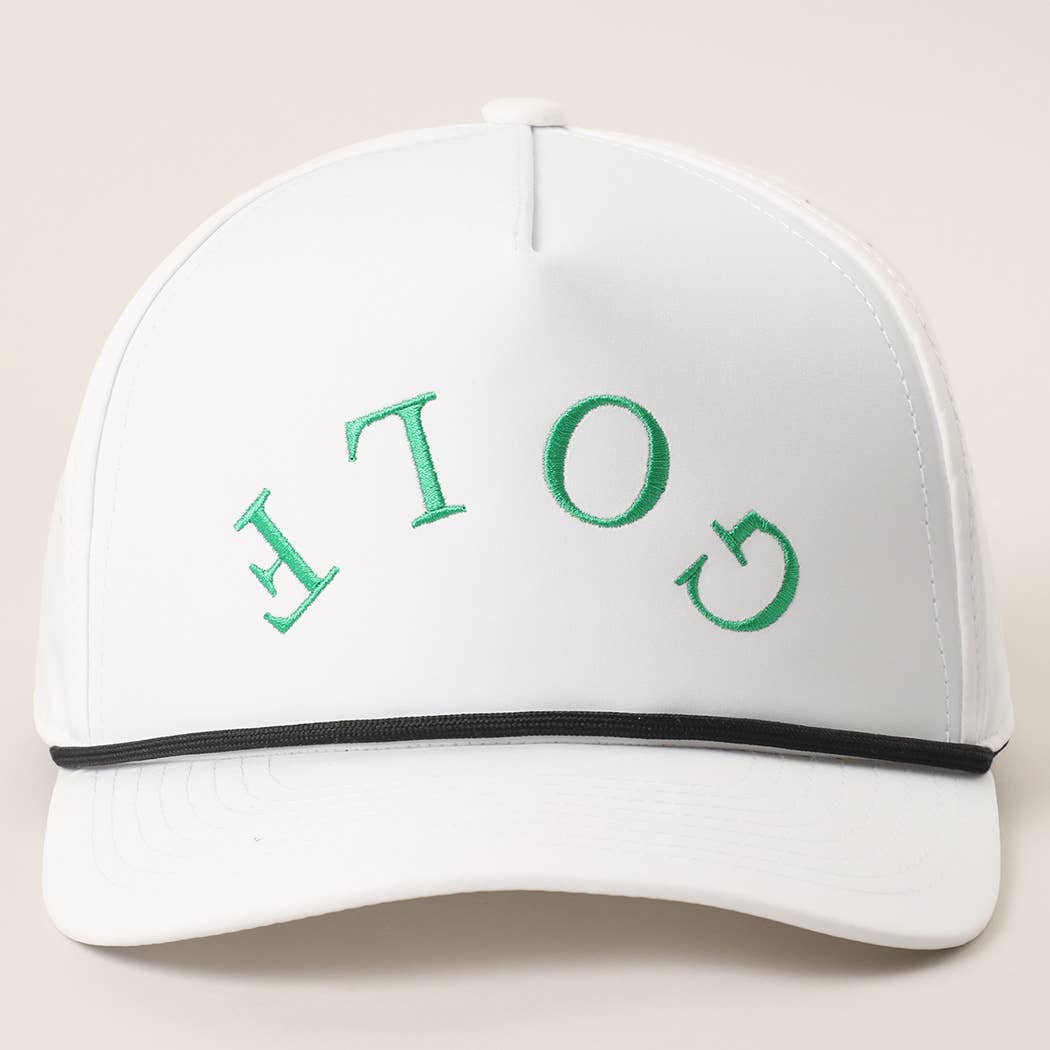GOLF Upside Down Solid Color Premium Materials Trucker Hat: NAVY/SAGE / One Size