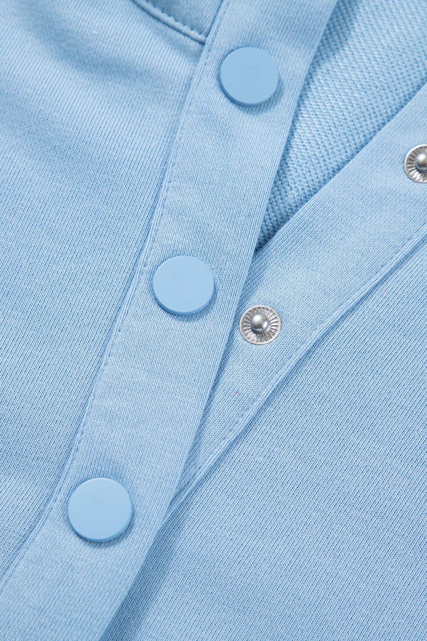 Button Polo Collar Short Sleeve Scallop Hem Mini Dress S-4X: Beau Blue / Plus-1X