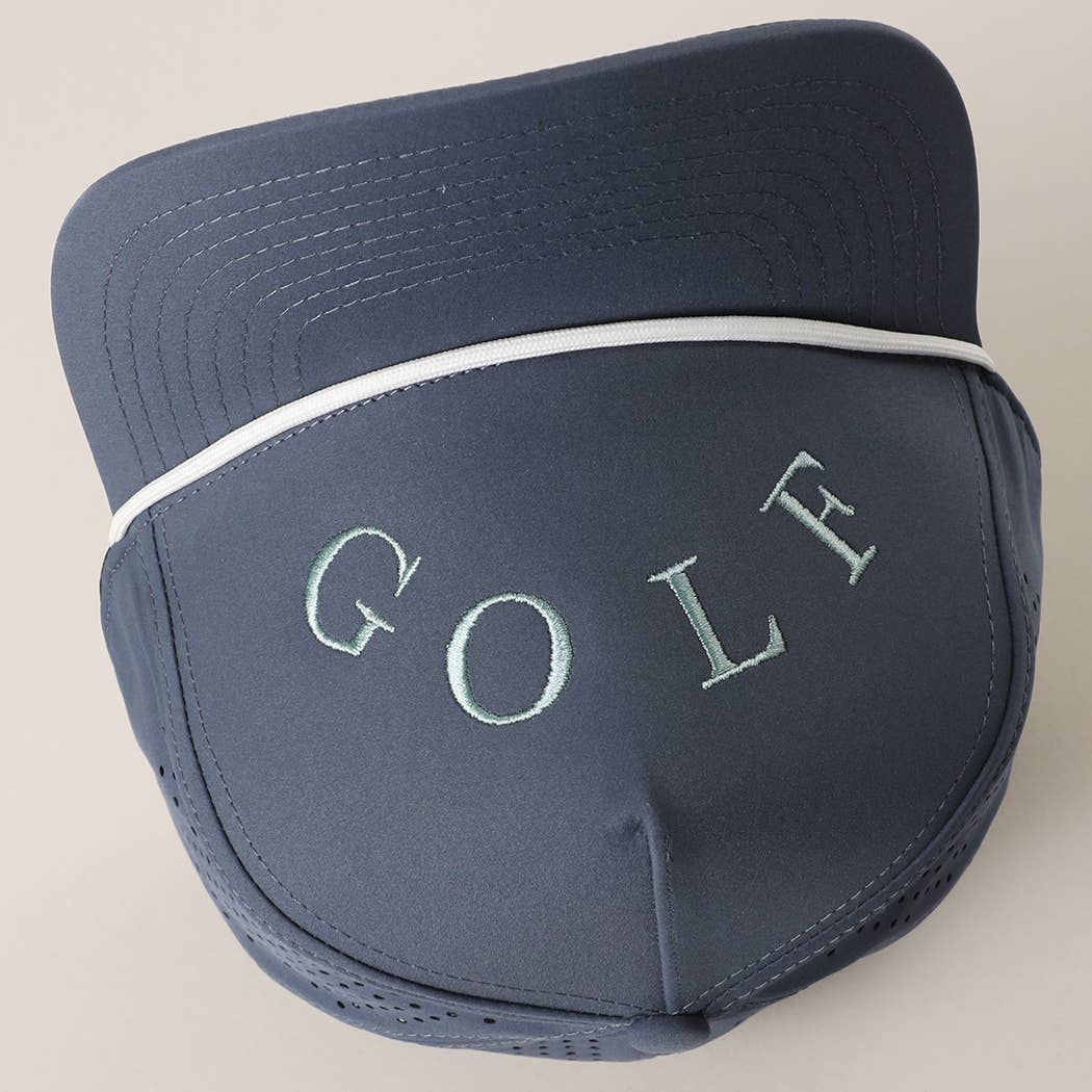GOLF Upside Down Solid Color Premium Materials Trucker Hat: NAVY/SAGE / One Size