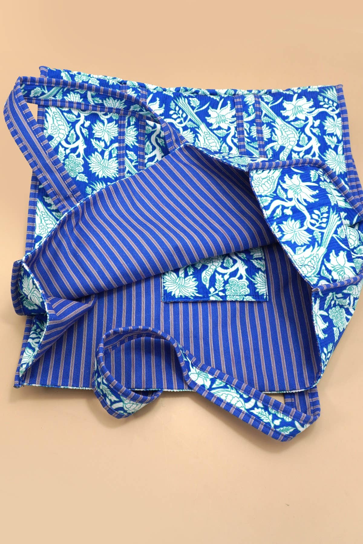 Organic Reversible Quilted Tote Bag | 40P575: Blue