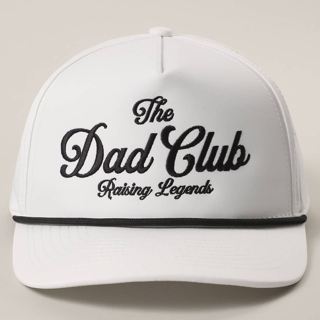THE DAD CLUB Embroidered Premium Materials Trucker Hat: SAND / One Size